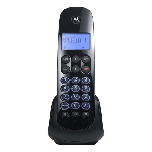 Telefone Digital Sem Fio Motorola MOTO750 com Identificador de Chamadas, Viva-voz, Visor e Teclado Iluminado - Preto