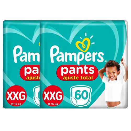 Fralda Pampers Pants Ajuste Total XXG – 120 Unidades.