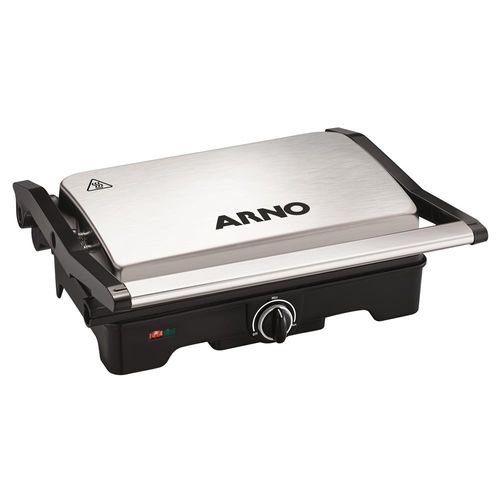 Grill Arno Dual Gnox Preto,Inox 1100 W Antiaderente 127 V