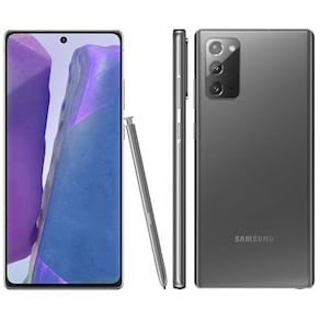Smartphone Samsung Galaxy Note20 Cinza 256GB, 8GB RAM, Tela Infinita de 6.7”, Câmera Tripla, Caneta S-Pen, Android 10 e Processador Octa-Core