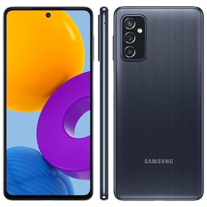Smartphone Samsung Galaxy M52 5G Preto 128GB, 6GB RAM, Tela Infinita de 6.7", Câmera Tripla, Processador Octa Core e Bateria de 5000mAh