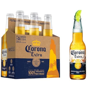 Cerveja Corona Extra Long Neck 330ml - 6 Unidades