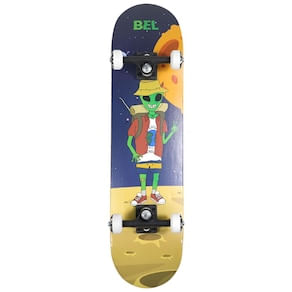 Skate Semiprofissional Bel 80 cm Alien - Azul/Verde