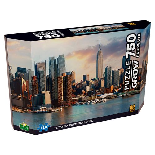 Puzzle 750 peças Panorama Entardecer em Nova York