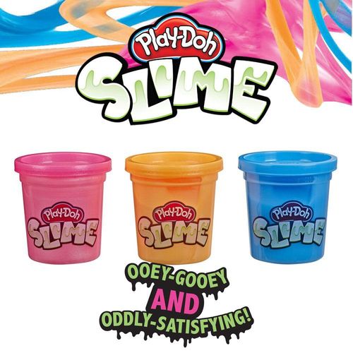 Brinquedo Play-Doh - Slime Pack - Rosa Laranja Azul HASBRO